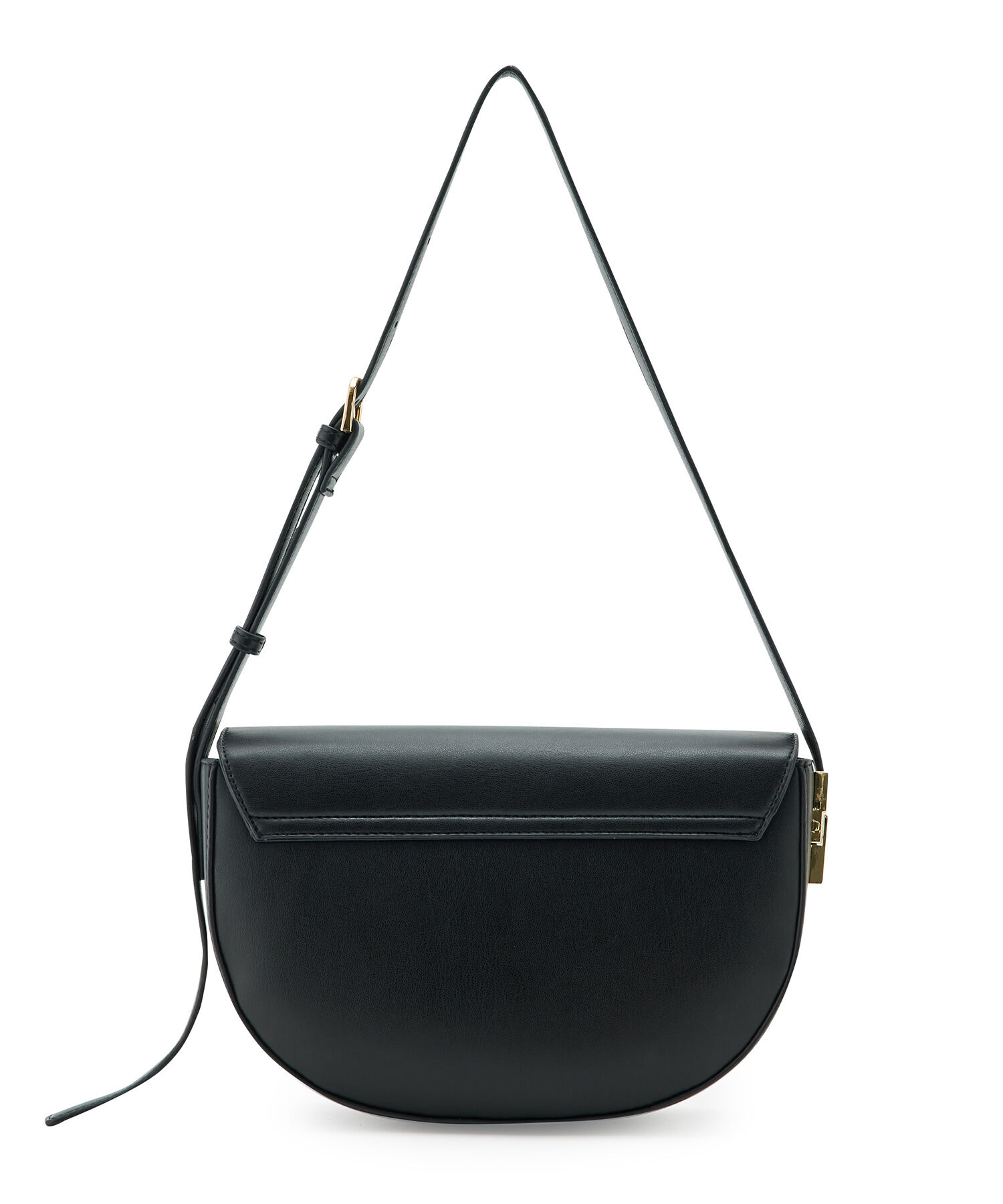 VIS「リサイクルフェイクレザーフロントジップハーフムーンショルダー【sustainable】」|ショルダー・メッセンジャー|