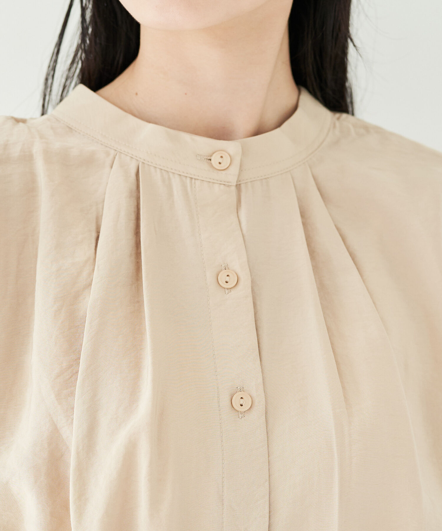 VIS「【選べる着丈】【前後2WAY】無地＆花柄ウエストベルトシャツワンピース」|その他|