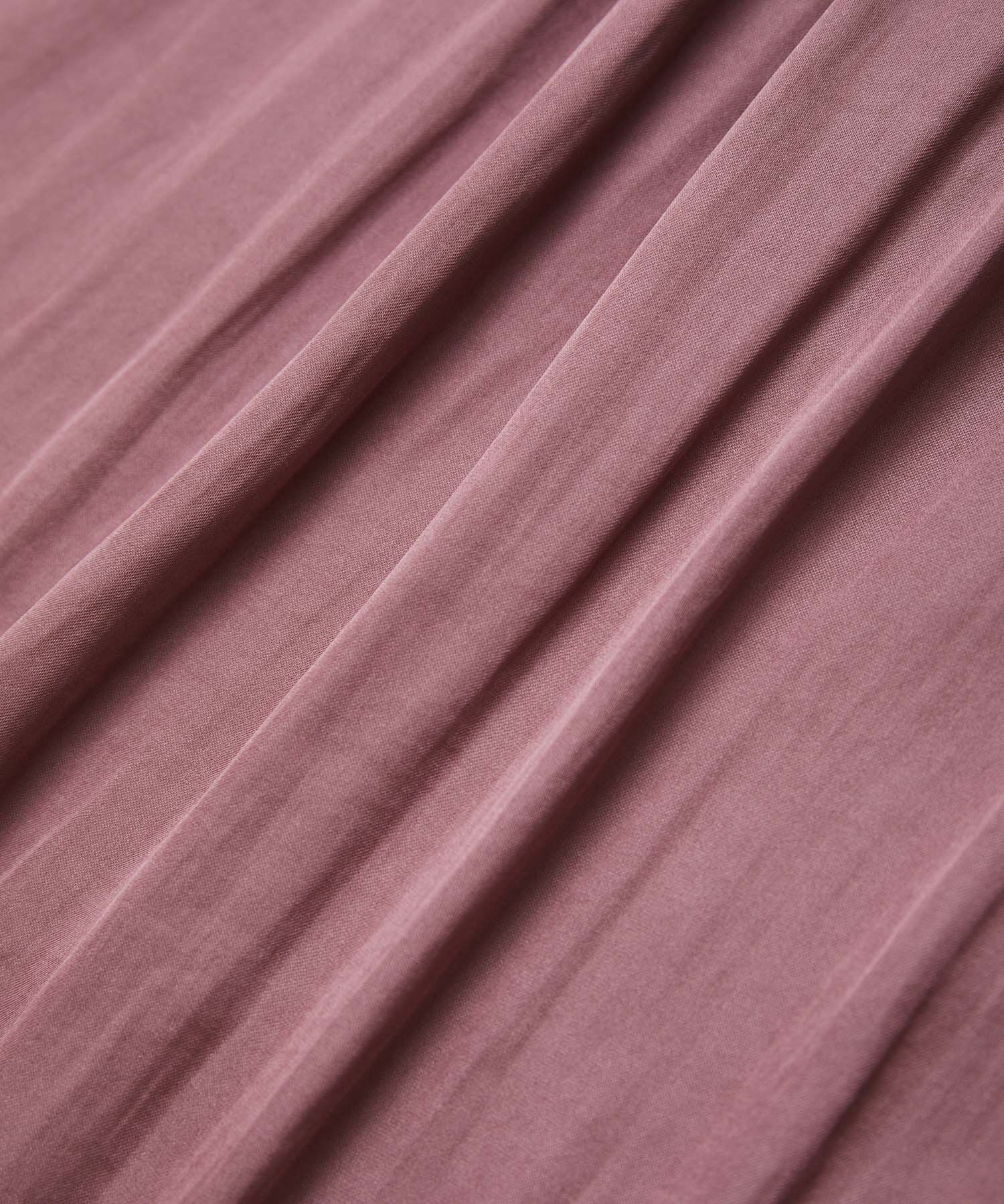 VIS「【洗える】【前後2WAY】サテンギャザースタンドブラウス」|シャツ・ブラウス|