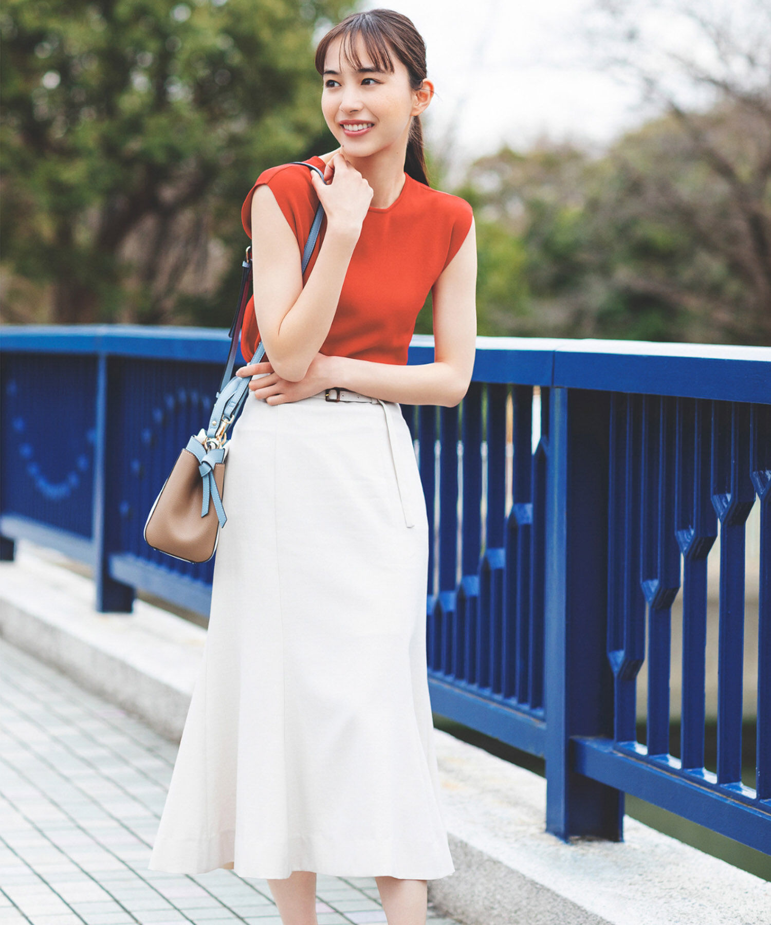 VIS「【新色】【接触冷感・洗える】美easy細ベルトマーメイドスカート」|スカート|