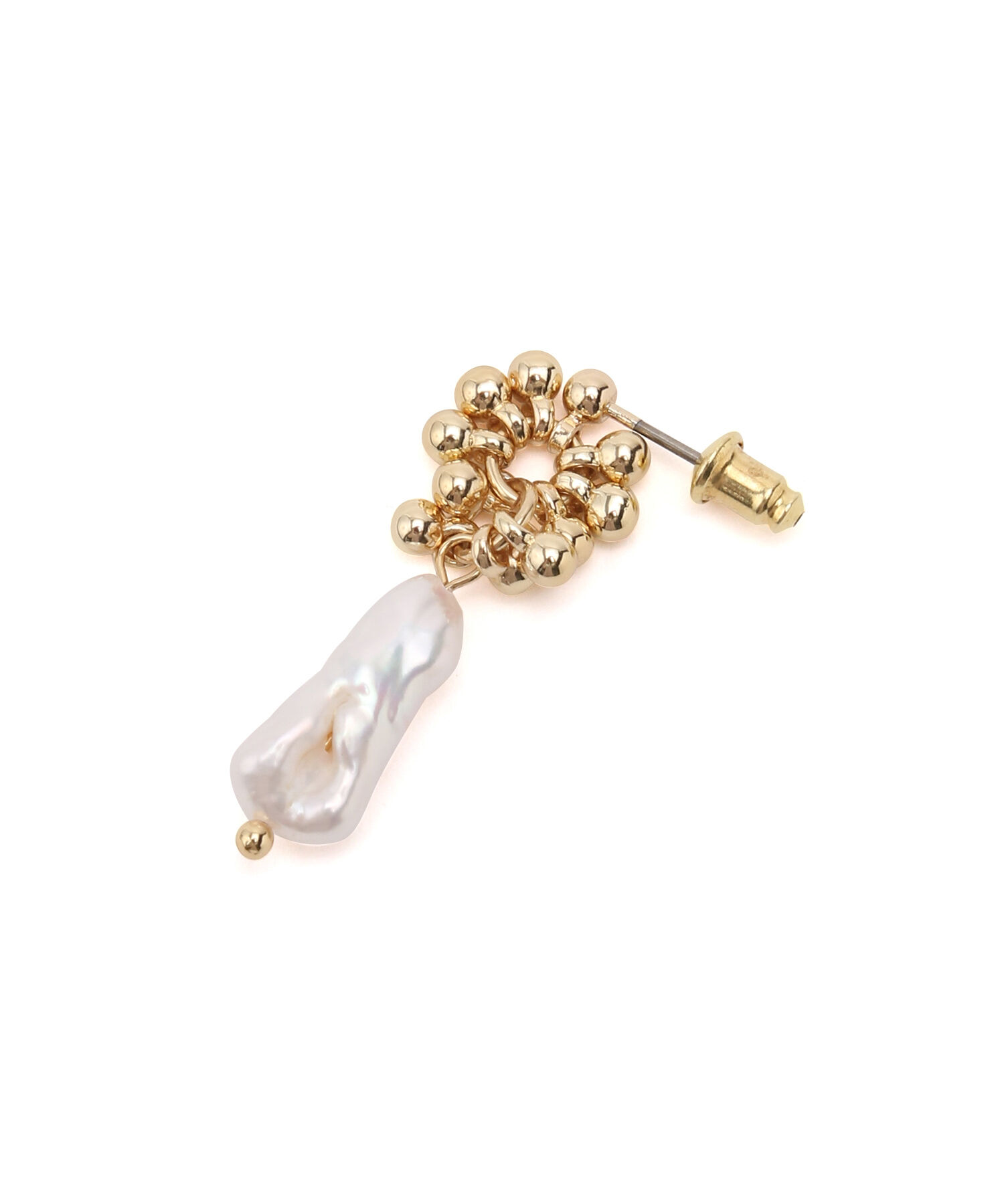 VIS「メタルビーズ&times;淡水パールピアス」|ピアス|