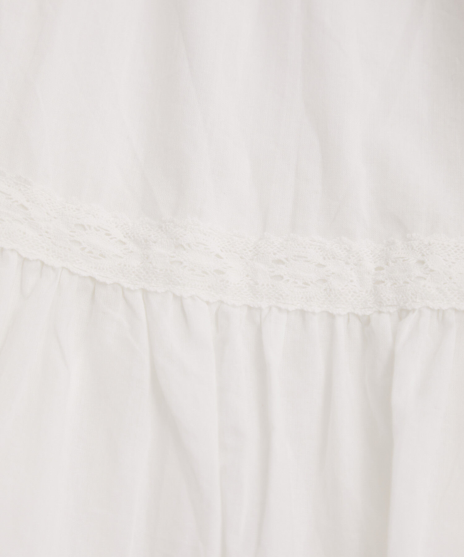 VIS「【洗える】コットンレース切替ギャザースカート」|スカート|