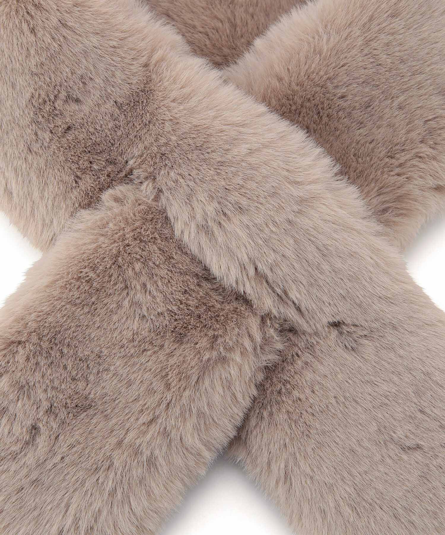 VIS「差し込みフェイクファーティペット」|マフラー|