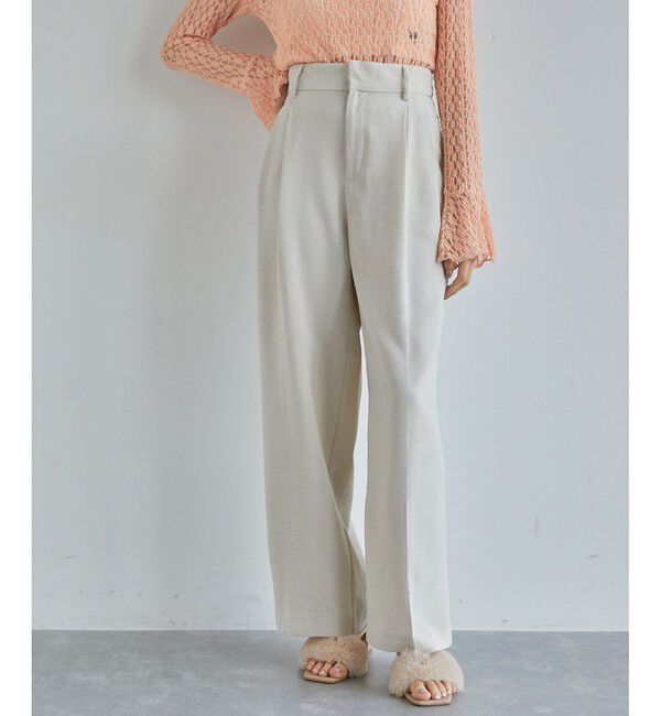VIS「【美easy】リネンライクワンタックワイドスラックスパンツ【接触冷感/洗える】」|スラックス|キナリ(16)