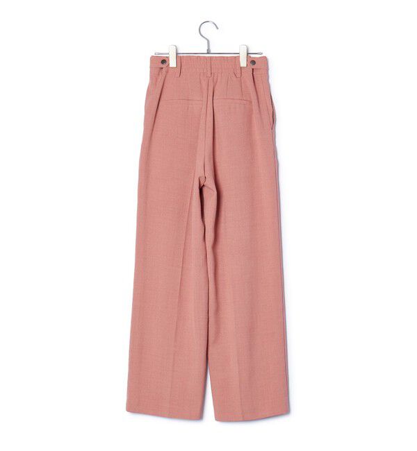VIS「【美easy】リネンライクワンタックワイドスラックスパンツ【接触冷感/洗える】」|スラックス|