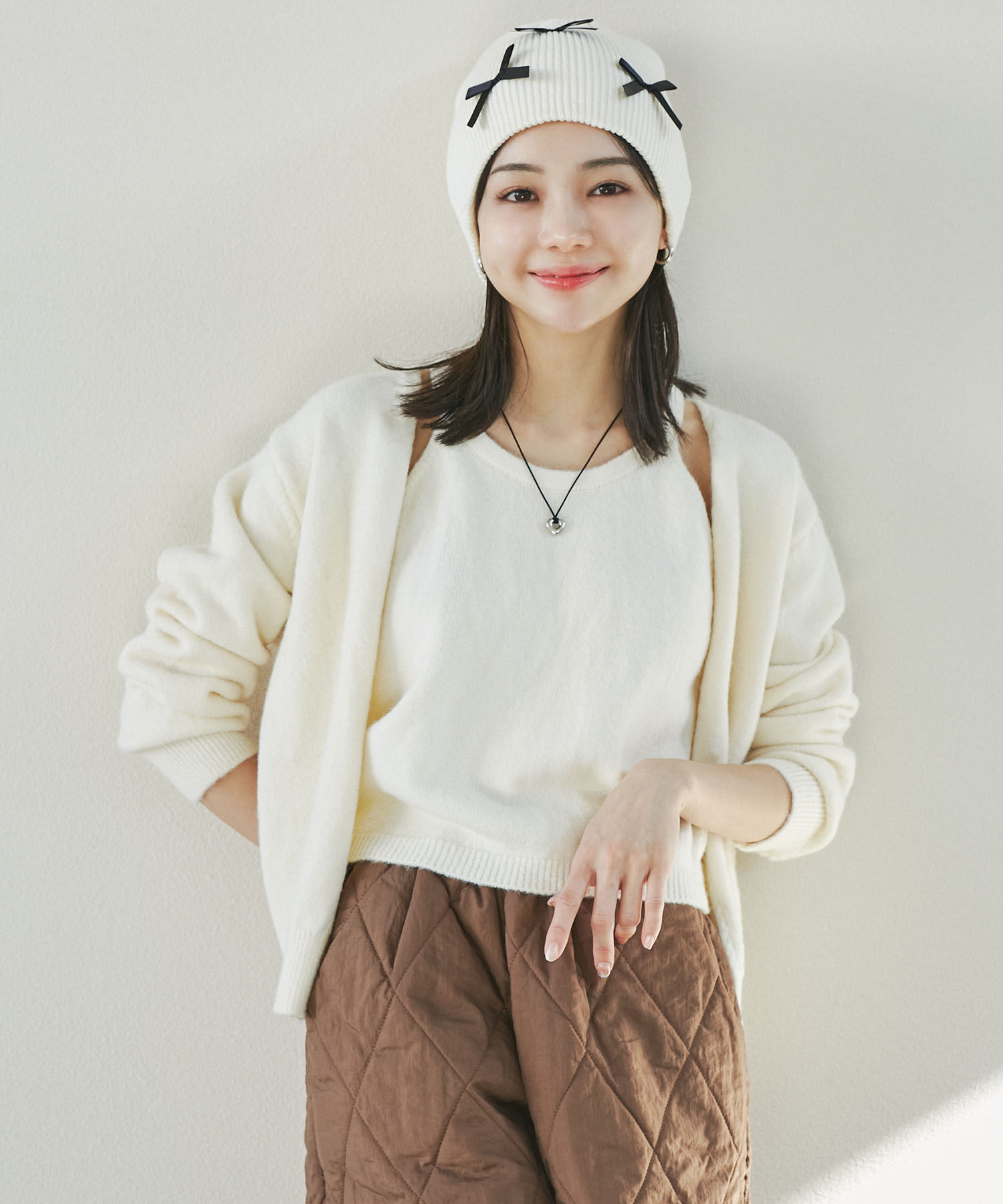 VIS「リボンニットキャップ」|ニット帽|