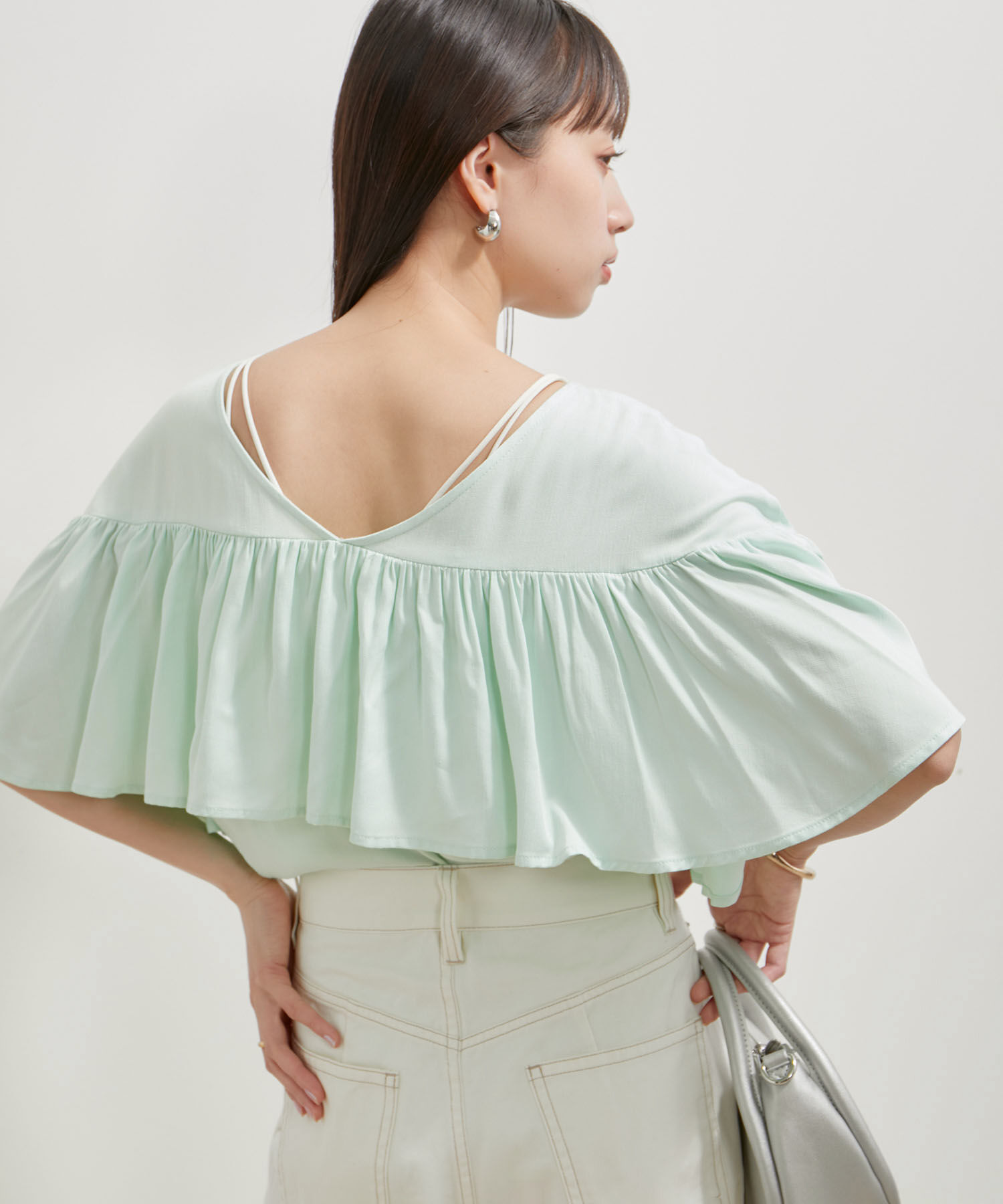 VIS「【前後2WAY】ラッフルブラウス」|シャツ・ブラウス|