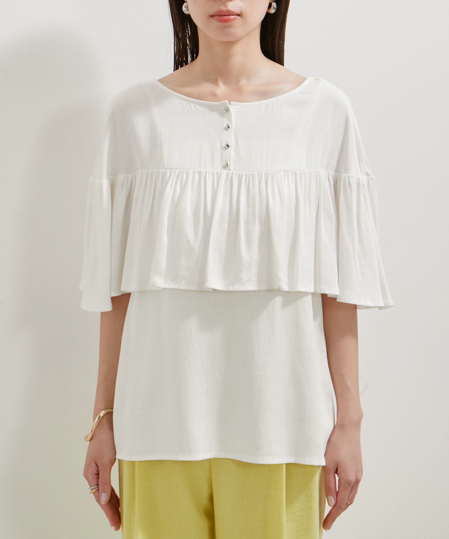 VIS「【前後2WAY】ラッフルブラウス」|シャツ・ブラウス|