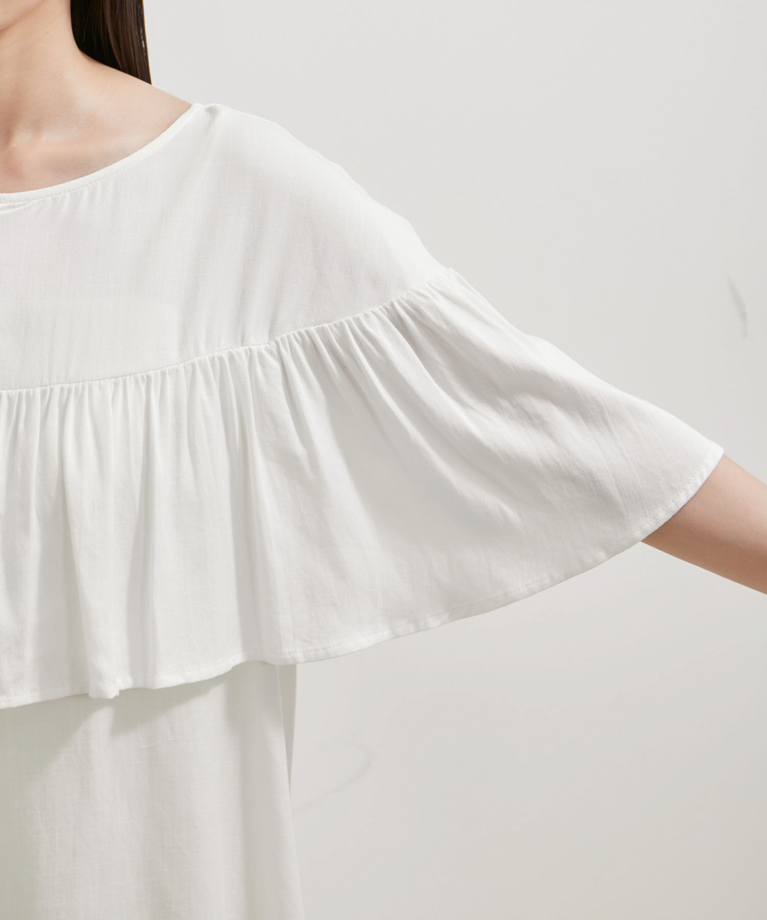 VIS「【前後2WAY】ラッフルブラウス」|シャツ・ブラウス|