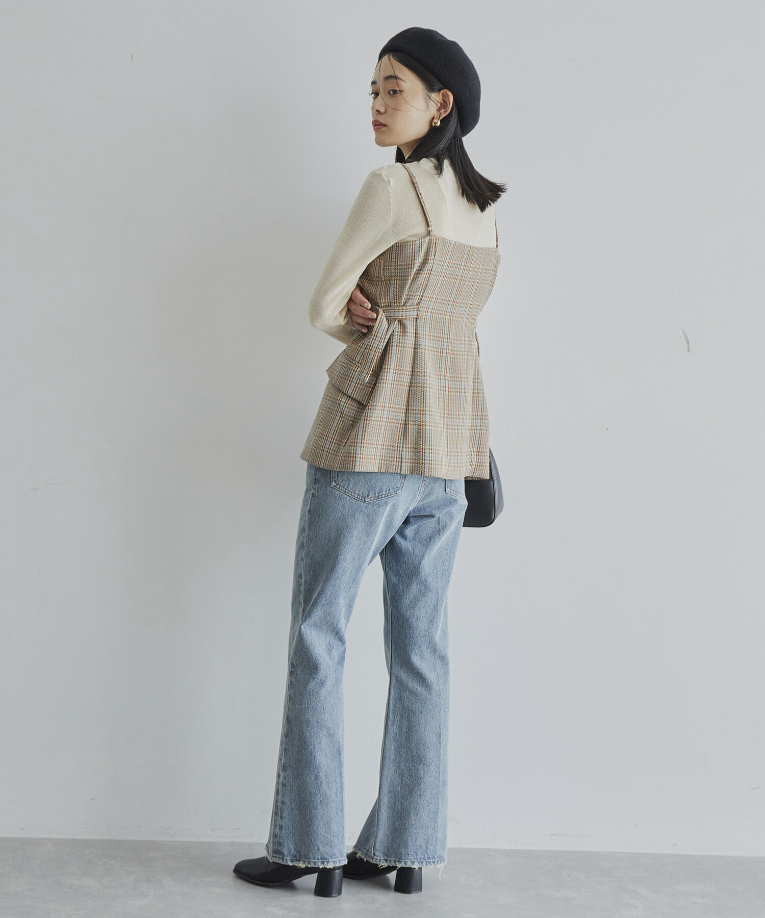 VIS「【セットアップ対応】フロントボタンビスチェ【洗える】」|キャミソール|