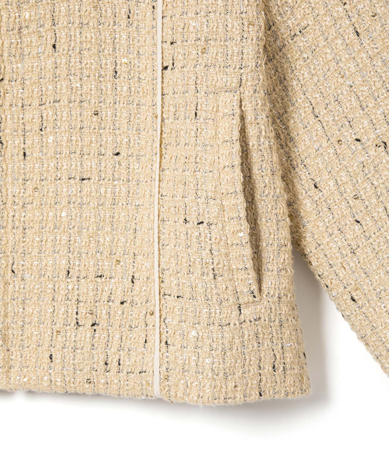 VIS「ライダースディテールツィードジャケット」|ノーカラージャケット|