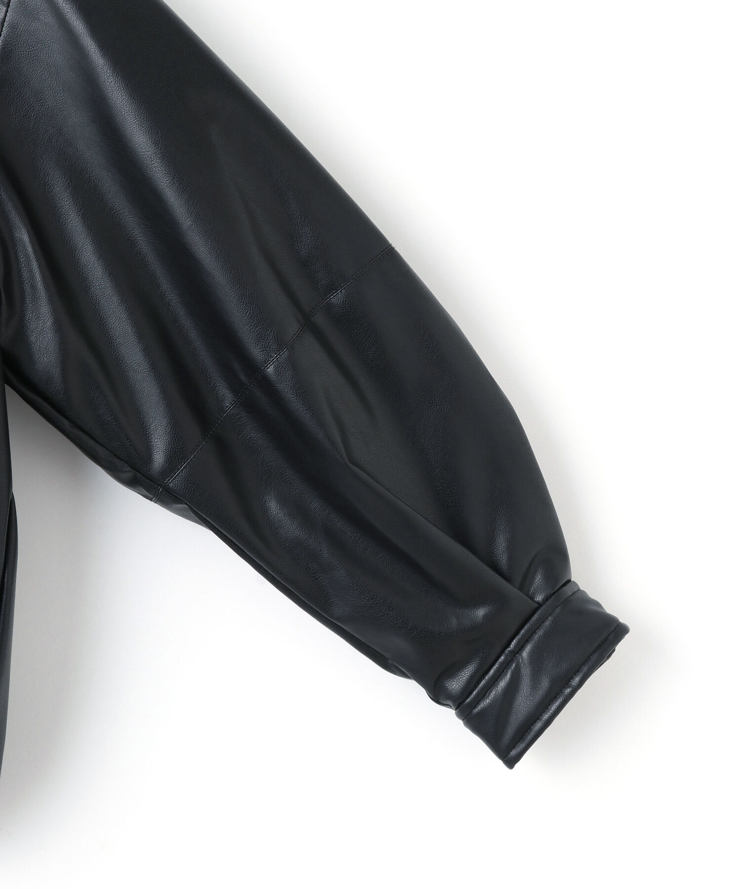 VIS「【エコファー取外し可能】合皮中綿ブルゾン」|ブルゾン・スタジャン|