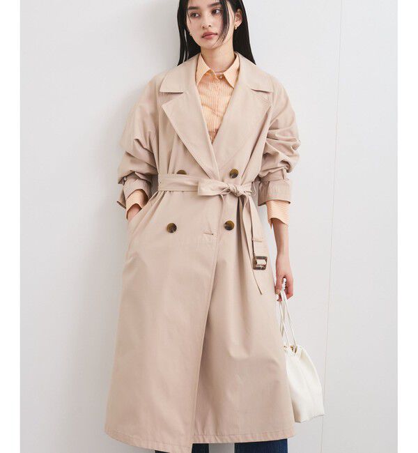 VIS「【定番人気】【撥水/UVケア】後ろタックトレンチコート スプリングコート」|トレンチコート|