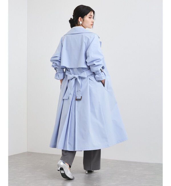 VIS「【定番人気】【撥水/UVケア】後ろタックトレンチコート スプリングコート」|トレンチコート|