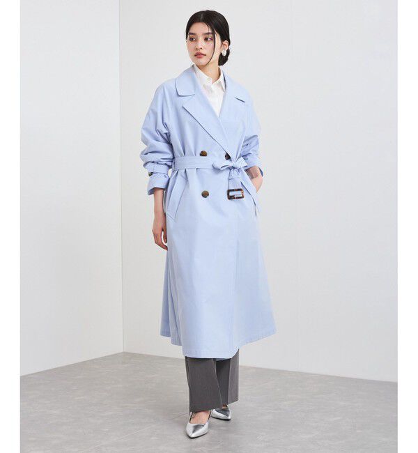 VIS「【定番人気】【撥水/UVケア】後ろタックトレンチコート スプリングコート」|トレンチコート|