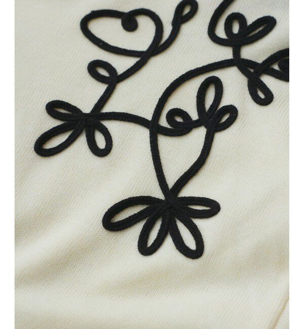 VIS「リーフコード刺繍ニットプルオーバー」|ニット・セーター|