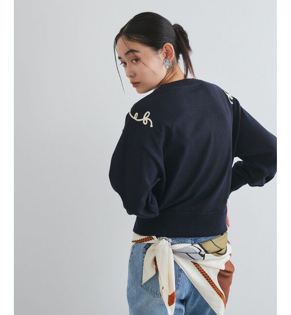 VIS「リーフコード刺繍ニットプルオーバー」|ニット・セーター|