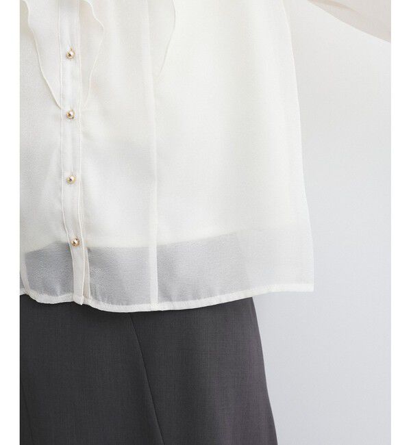 VIS「【洗える】シアーラッフルブラウス」|シャツ・ブラウス|