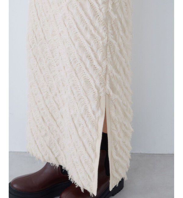 VIS「フリンジニットナロースカート」|スカート|