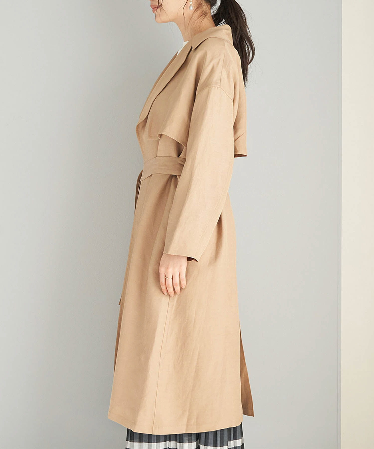 Rope&rsquo;Picnic「【emur】リネン混トレンチコート」|トレンチコート|