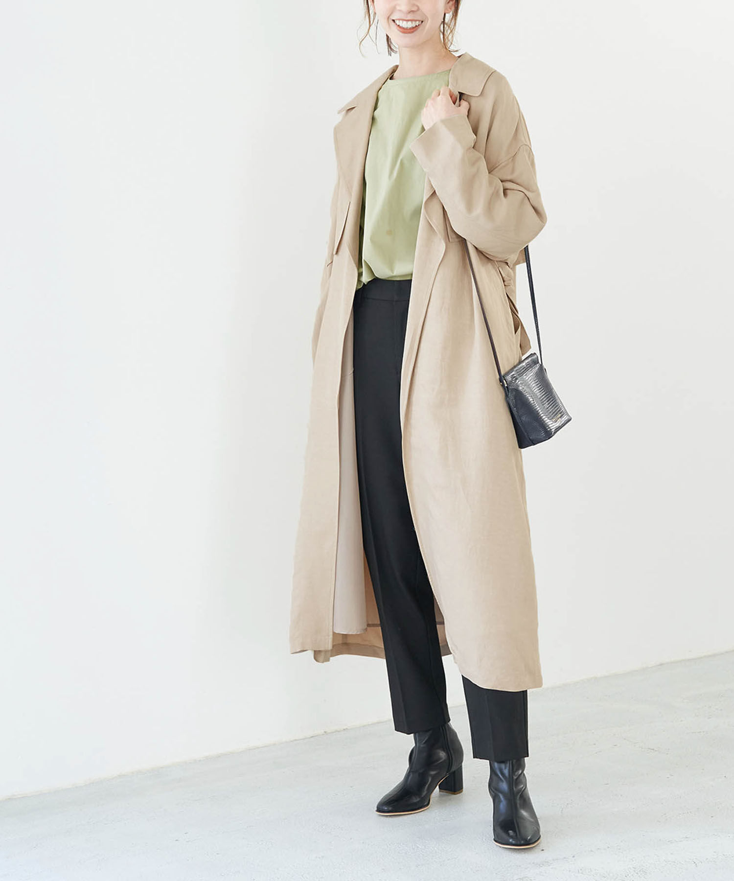 Rope&rsquo;Picnic「【emur】リネン混トレンチコート」|トレンチコート|