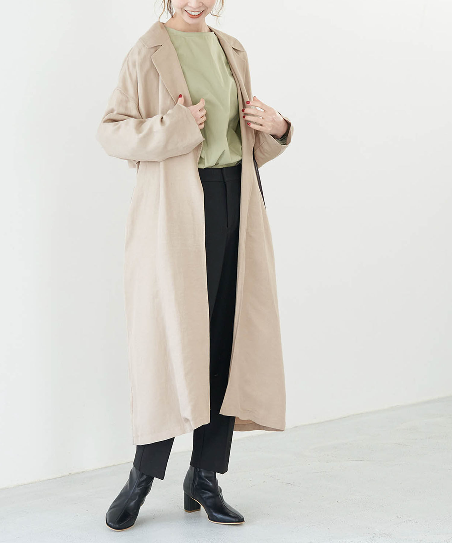 Rope&rsquo;Picnic「【emur】リネン混トレンチコート」|トレンチコート|