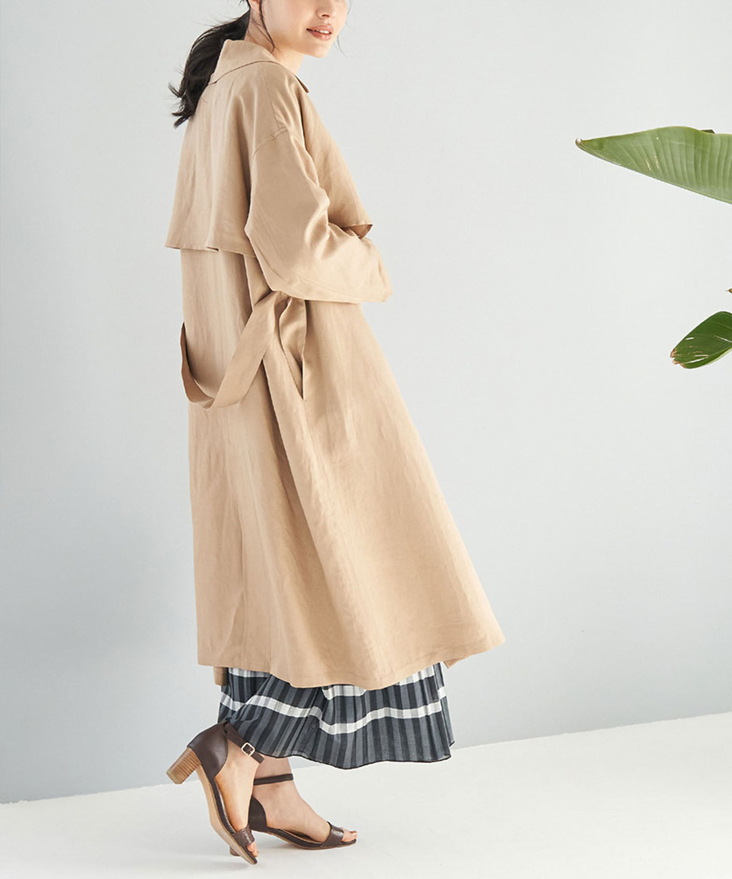 Rope&rsquo;Picnic「【emur】リネン混トレンチコート」|トレンチコート|