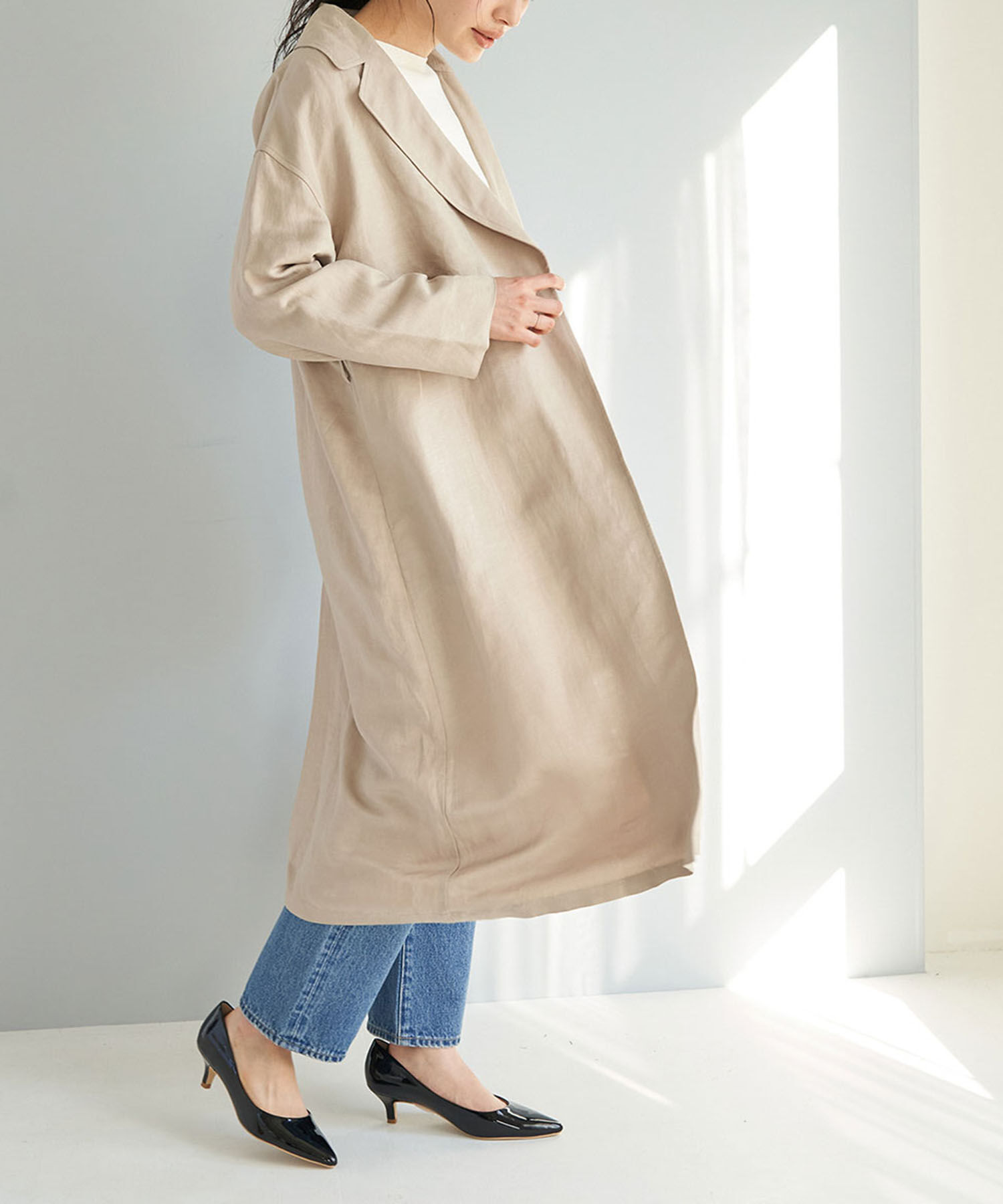 Rope&rsquo;Picnic「【emur】リネン混トレンチコート」|トレンチコート|