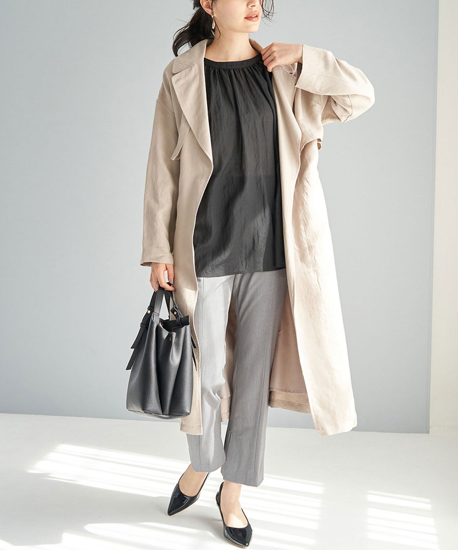 Rope&rsquo;Picnic「【emur】リネン混トレンチコート」|トレンチコート|