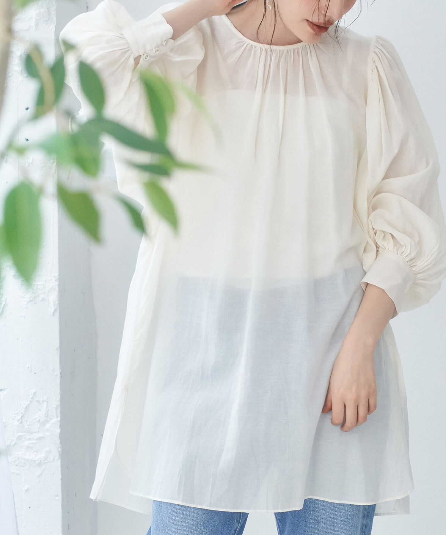 Rope&rsquo;Picnic「【emur】スクープパフブラウス」|シャツ・ブラウス|