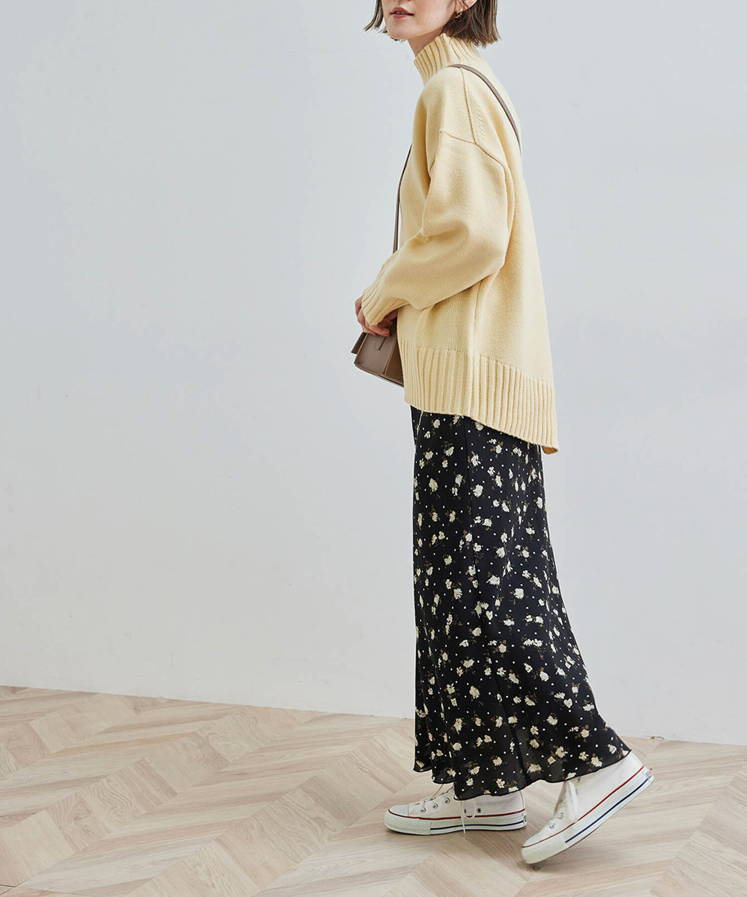 Rope&rsquo;Picnic「【リンクコーデ】花ドット柄マーメイドマキシスカート」|スカート|