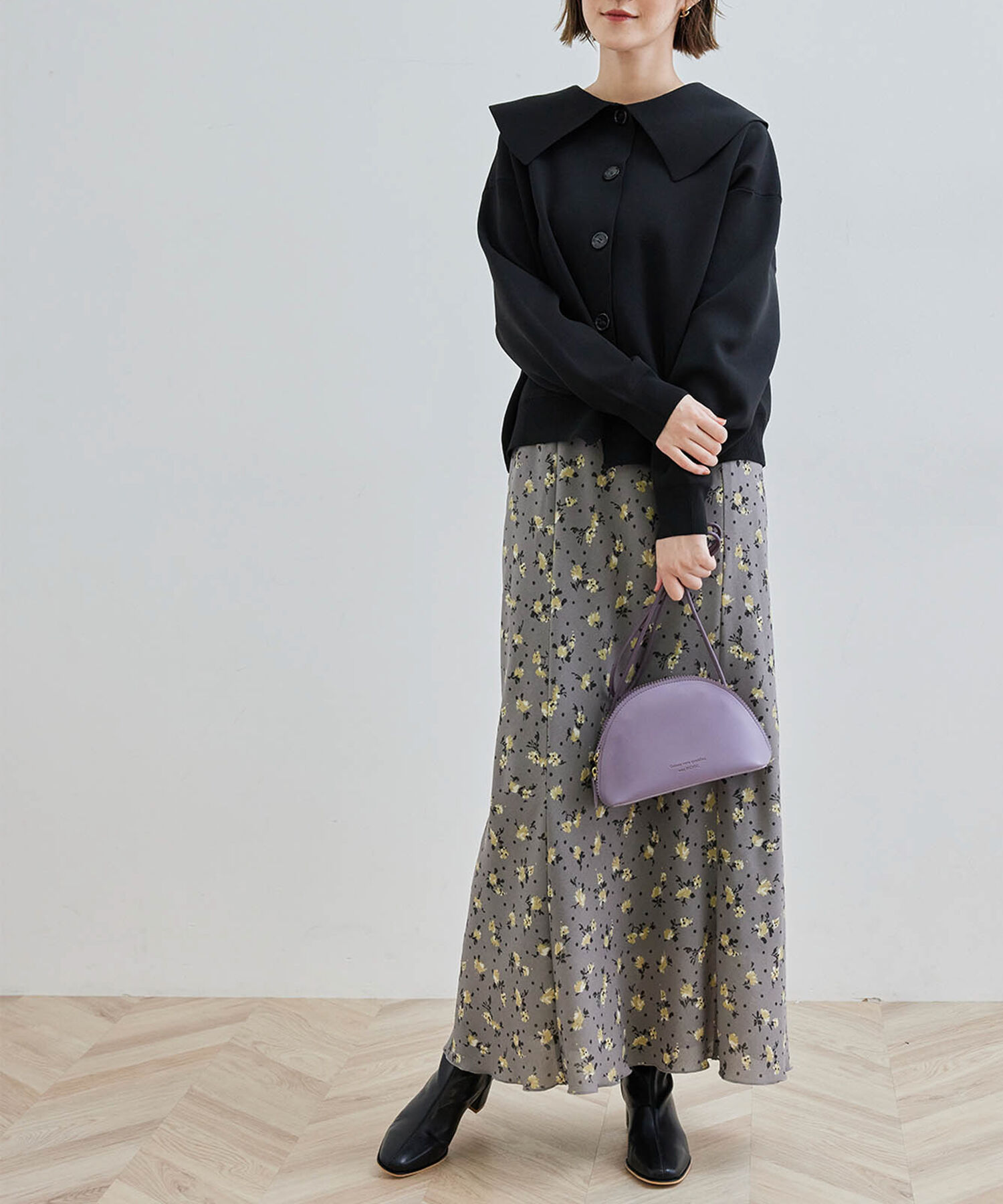 Rope&rsquo;Picnic「【リンクコーデ】花ドット柄マーメイドマキシスカート」|スカート|