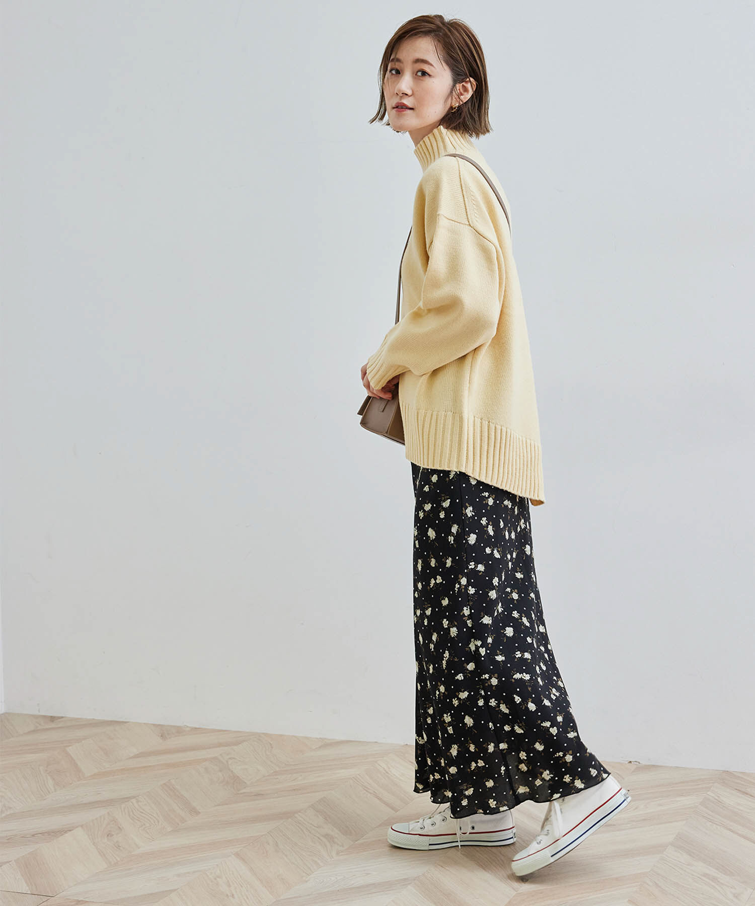 Rope&rsquo;Picnic「【リンクコーデ】花ドット柄マーメイドマキシスカート」|スカート|