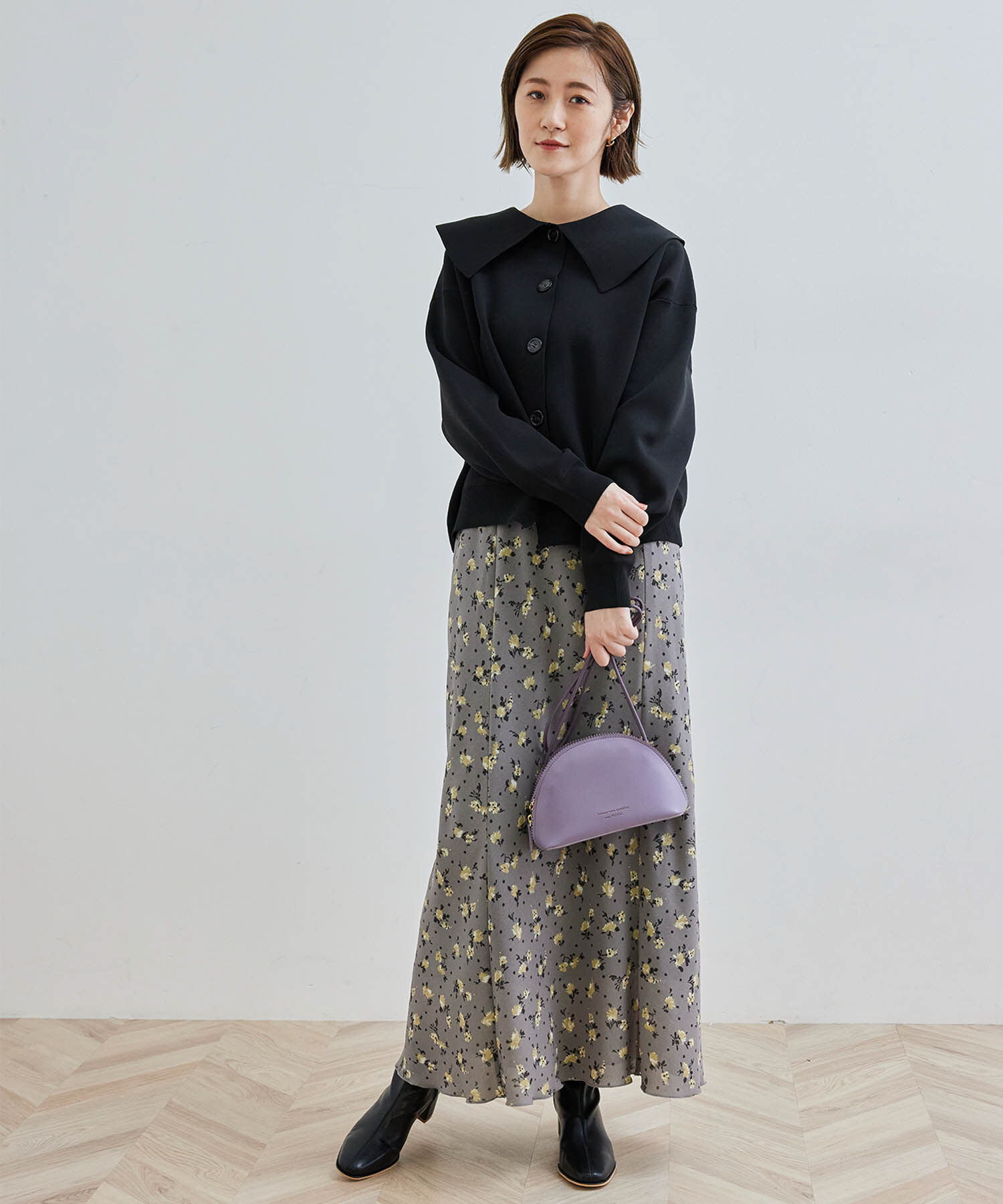 Rope&rsquo;Picnic「【リンクコーデ】花ドット柄マーメイドマキシスカート」|スカート|