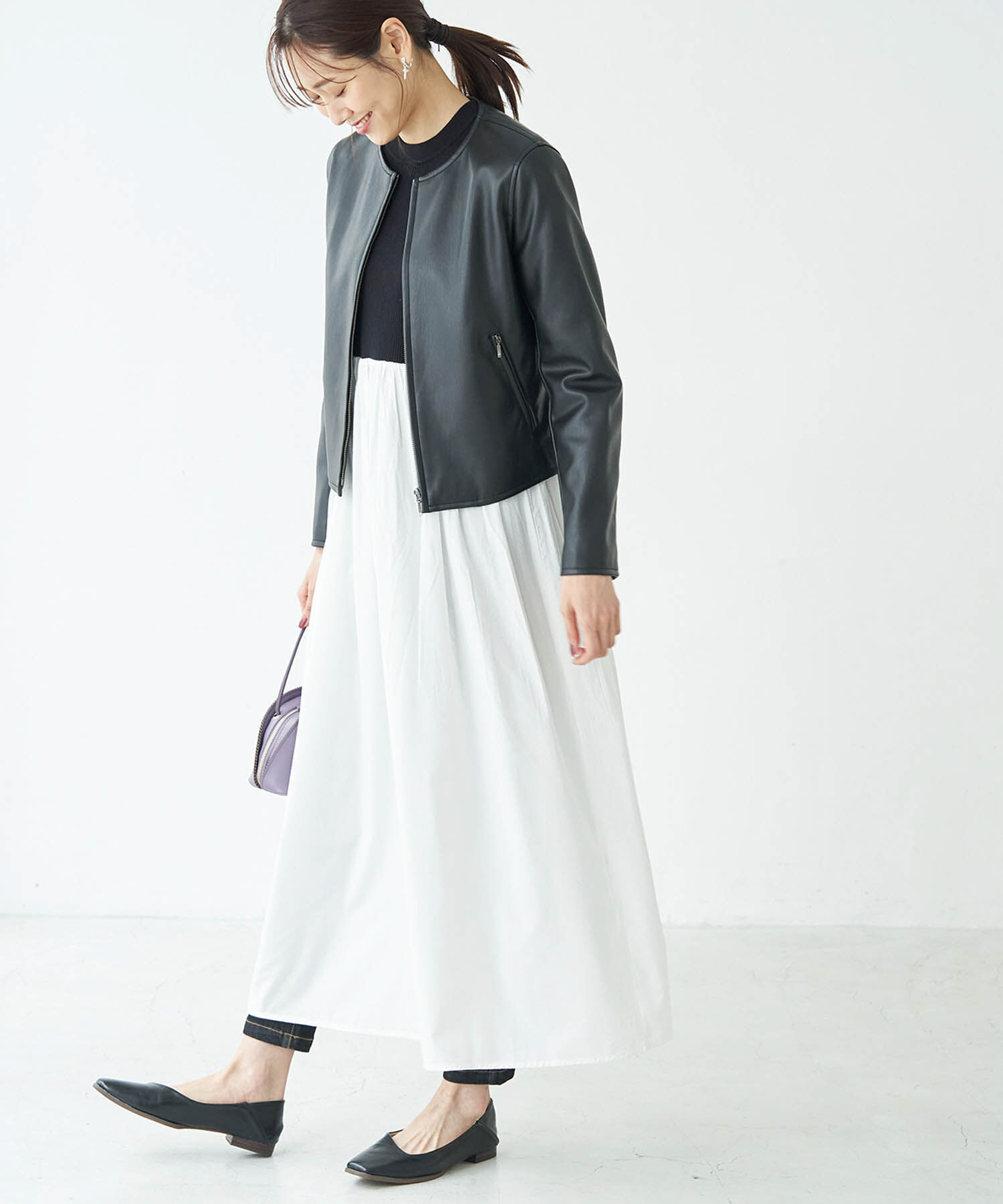 Rope&rsquo;Picnic「ニット使いボリューム袖ワンピース」|ワンピース|