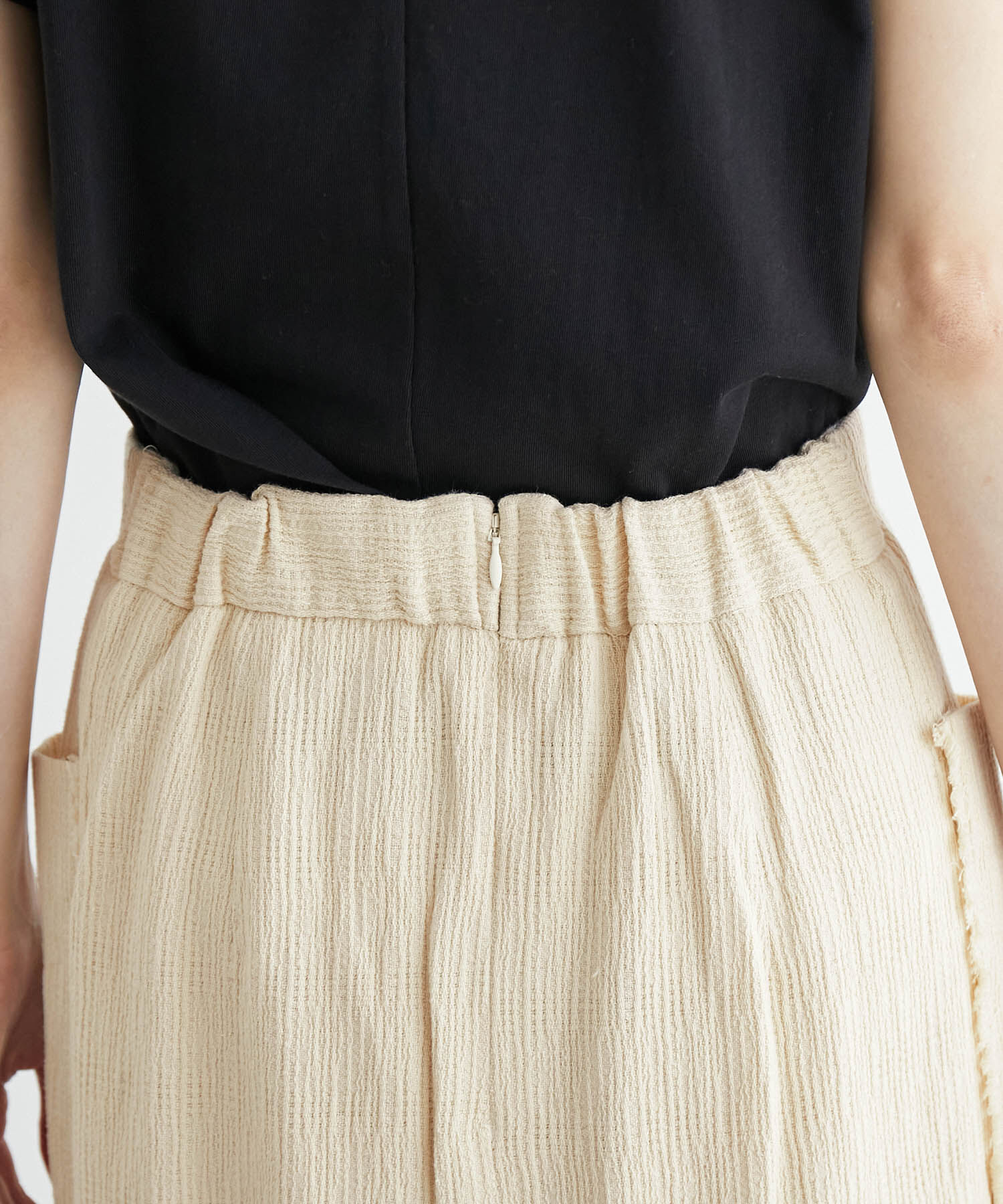 Rope&rsquo;Picnic「からみ織フリンジスリムスカート」|スカート|