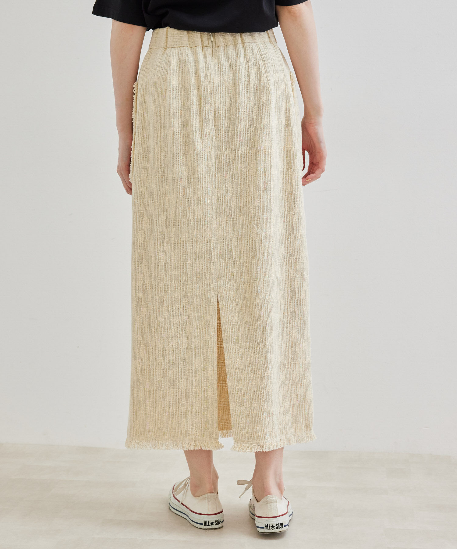 Rope&rsquo;Picnic「からみ織フリンジスリムスカート」|スカート|