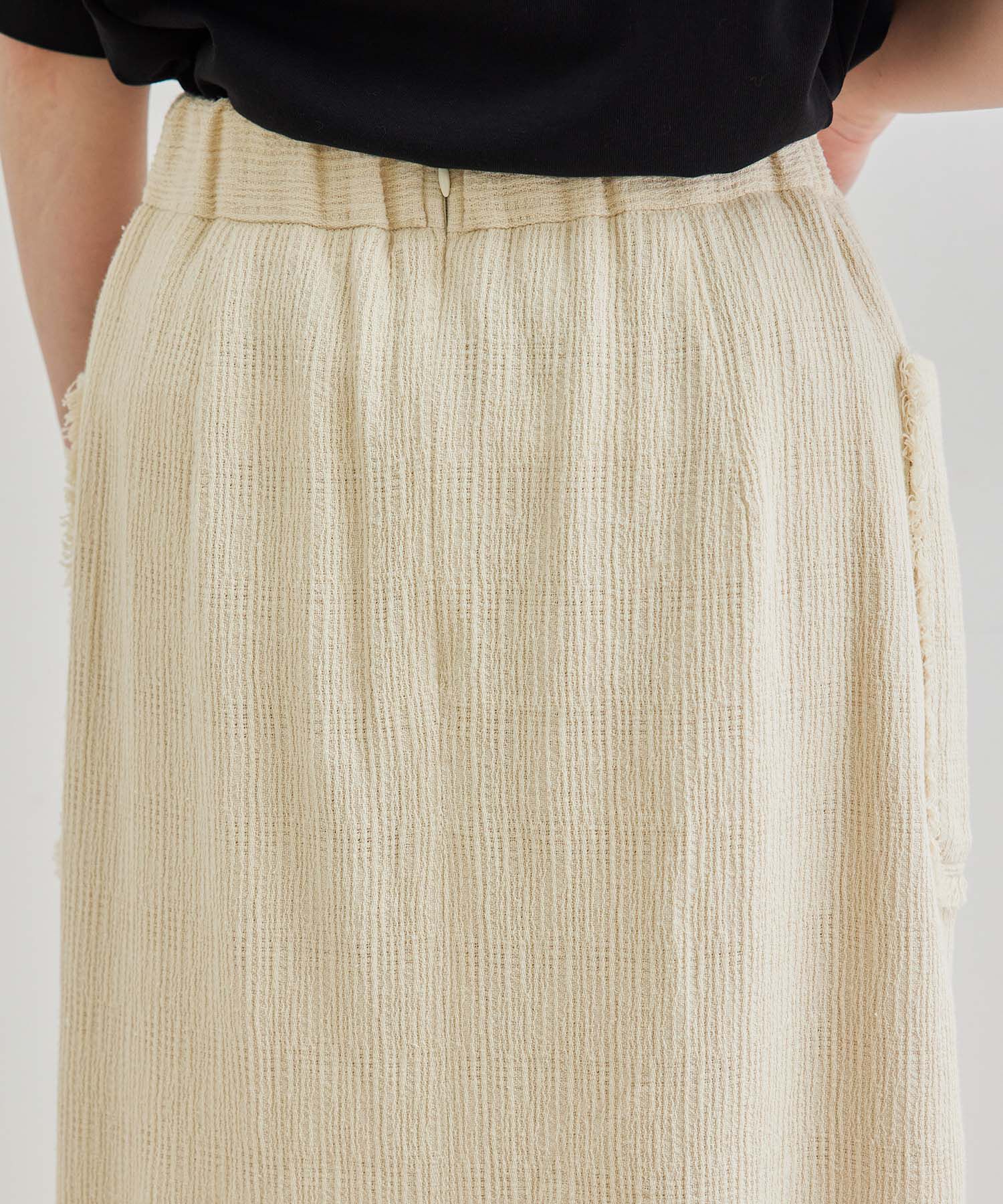 Rope&rsquo;Picnic「からみ織フリンジスリムスカート」|スカート|