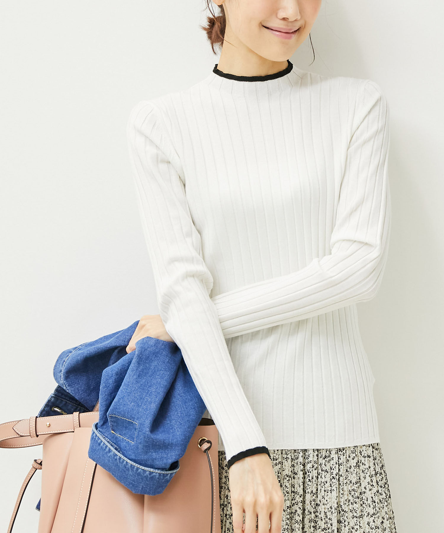 Rope&rsquo;Picnic「配色ニットプルオーバー」|ニット・セーター|オフホワイト(15)