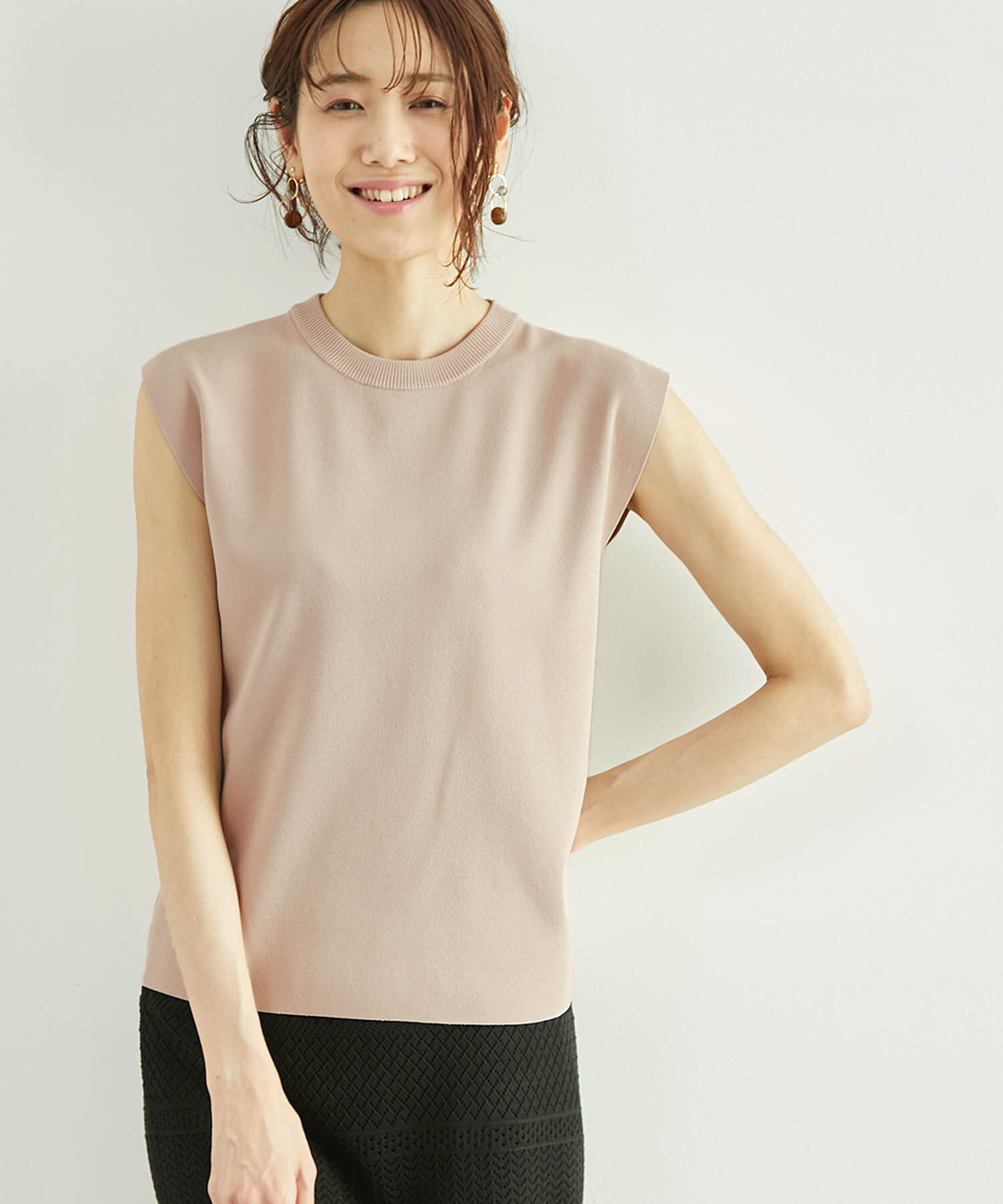 Rope&rsquo;Picnic「Beauty knit/ゼロスリーブニットプルオーバー/WEB限定カラーあり」|ニット・セーター|