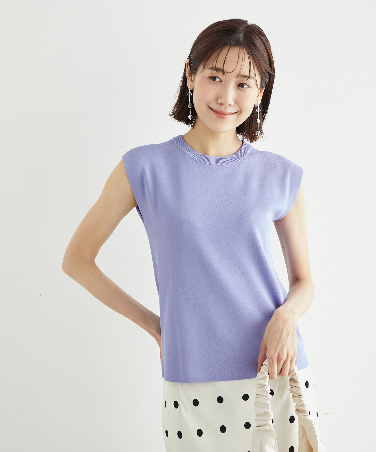 Rope&rsquo;Picnic「Beauty knit/ゼロスリーブニットプルオーバー/WEB限定カラーあり」|ニット・セーター|