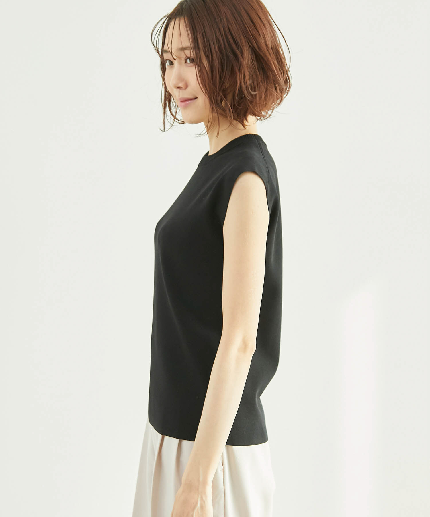 Rope&rsquo;Picnic「Beauty knit/ゼロスリーブニットプルオーバー/WEB限定カラーあり」|ニット・セーター|