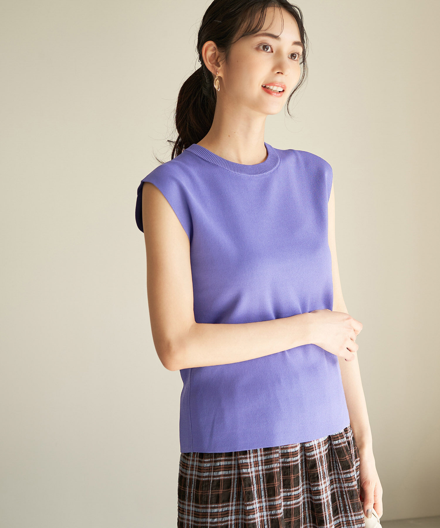 Rope&rsquo;Picnic「Beauty knit/ゼロスリーブニットプルオーバー/WEB限定カラーあり」|ニット・セーター|