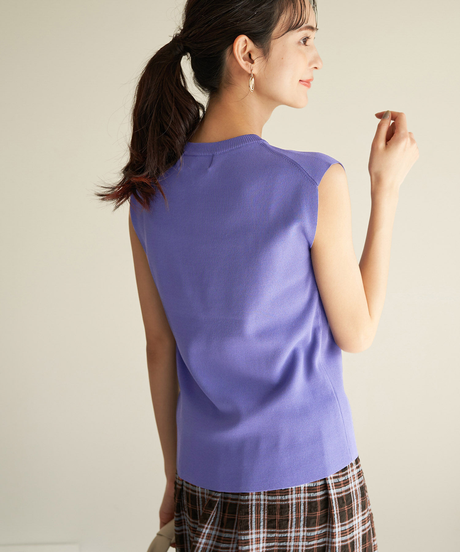 Rope&rsquo;Picnic「Beauty knit/ゼロスリーブニットプルオーバー/WEB限定カラーあり」|ニット・セーター|