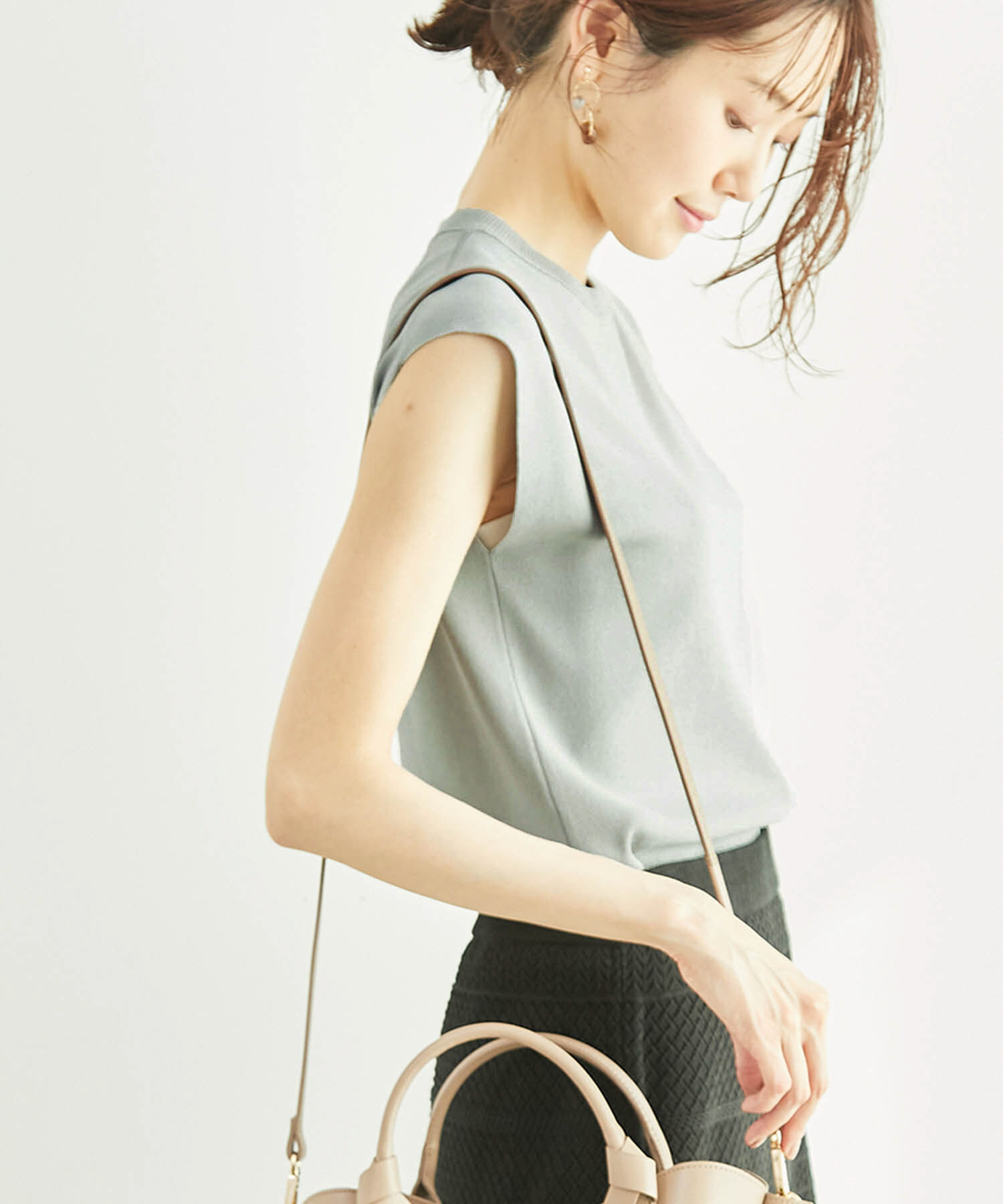 Rope&rsquo;Picnic「Beauty knit/ゼロスリーブニットプルオーバー/WEB限定カラーあり」|ニット・セーター|