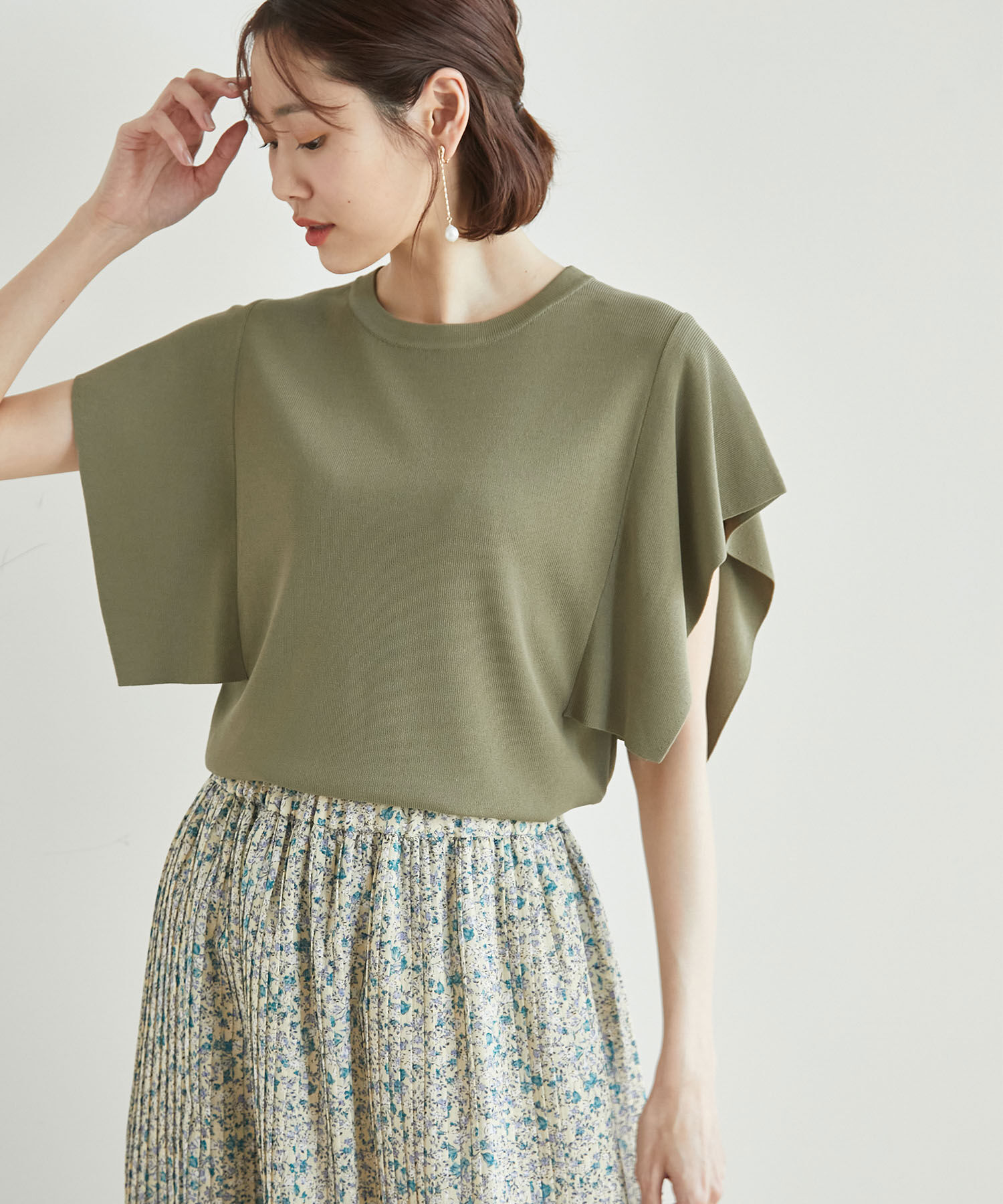 Rope&rsquo;Picnic「Beauty knit/フレア袖ニットプルオーバー」|ニット・セーター|