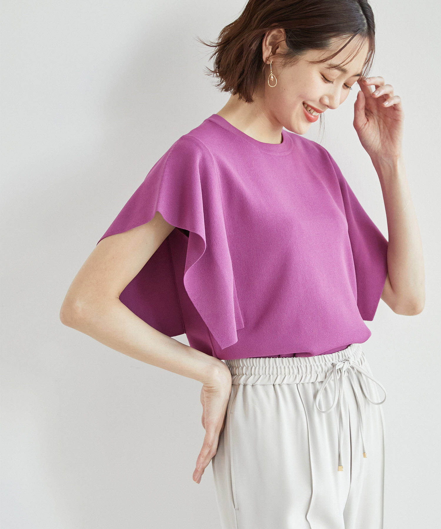 Rope&rsquo;Picnic「Beauty knit/フレア袖ニットプルオーバー」|ニット・セーター|