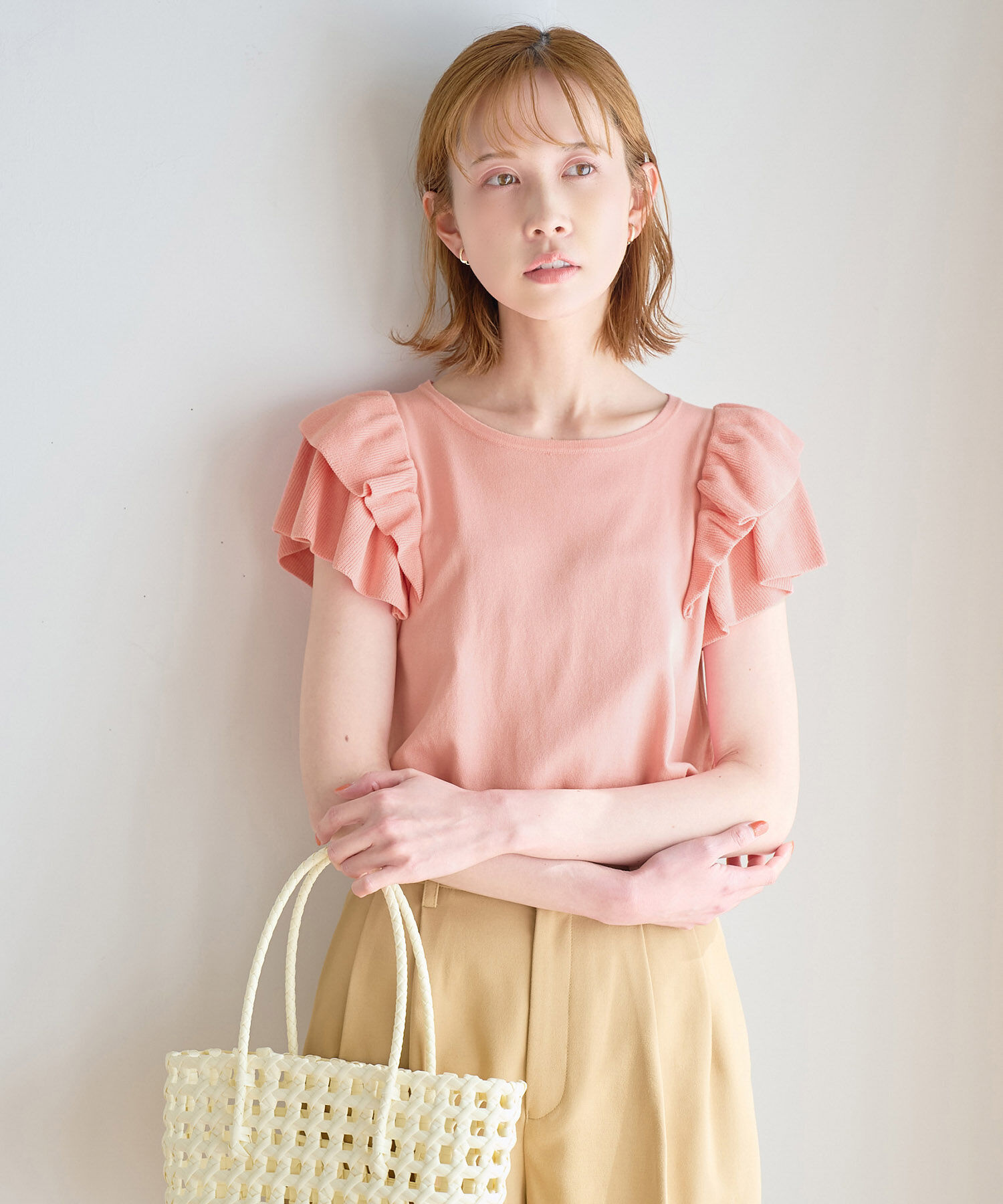 Rope&rsquo;Picnic「フリルニットプルオーバー」|ニット・セーター|