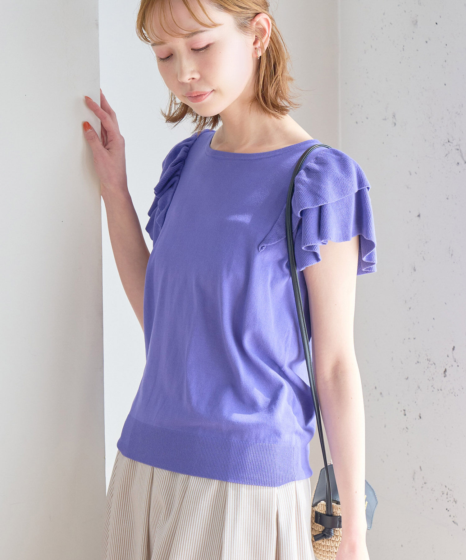 Rope&rsquo;Picnic「フリルニットプルオーバー」|ニット・セーター|