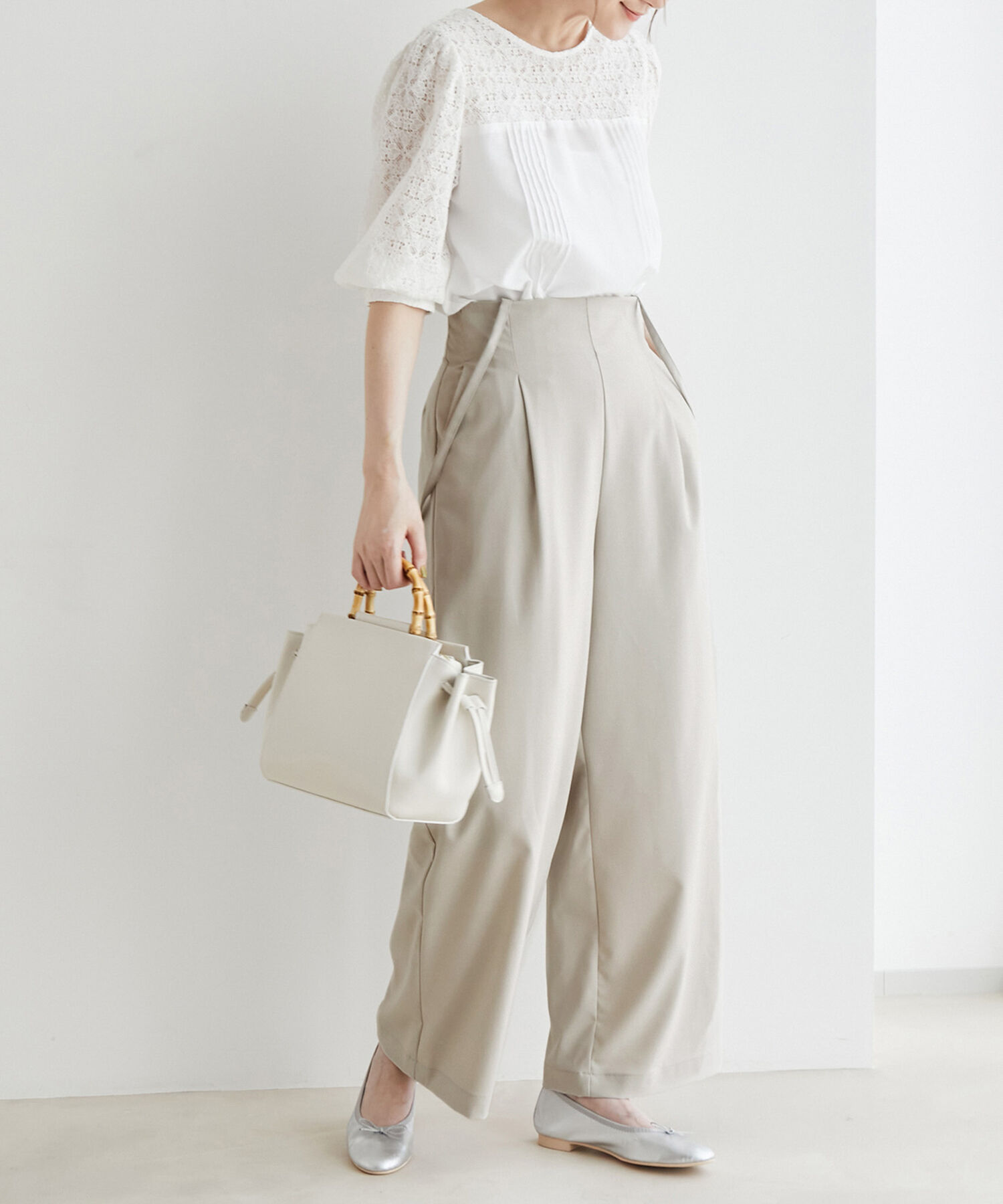 Rope&rsquo;Picnic「ハイウエストサス付きパンツ」|その他|